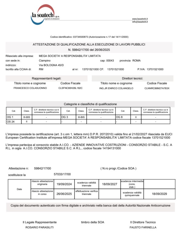 ATTESTATO SOA MEGA